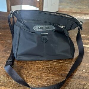 EXCLUSIVE Lancaster Paris Black Nylon Crossbody Bag with Adjustable Strap